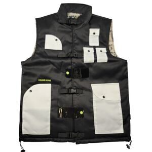 The Hideout THC x YK Osiris Young King Vest Men's L Black White NWT
